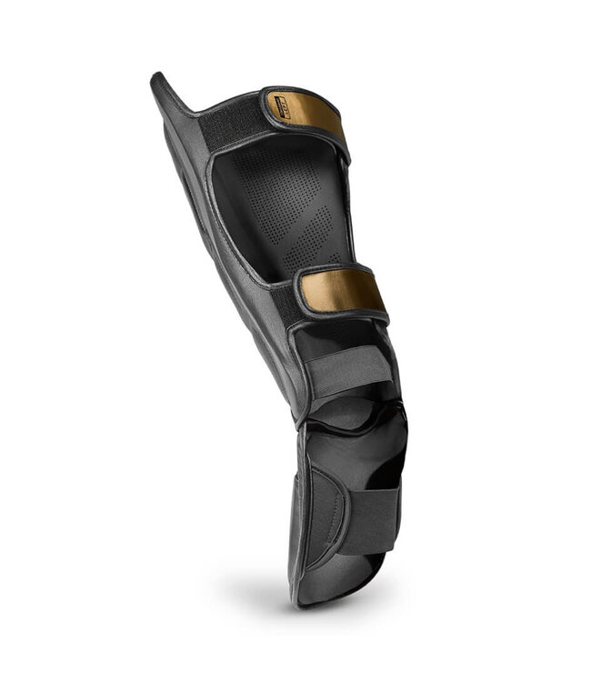 Hayabusa T3 Kickboks Scheenbeschermers Zwart/Goud – Premium Bescherming & Comfort