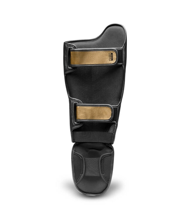 Hayabusa T3 Kickboks Scheenbeschermers Zwart/Goud – Premium Bescherming & Comfort