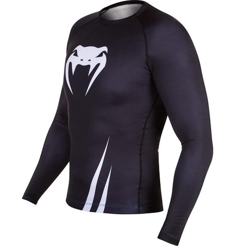 Venum Venum Challenger Rash Guard L/A Schwarz Weiss