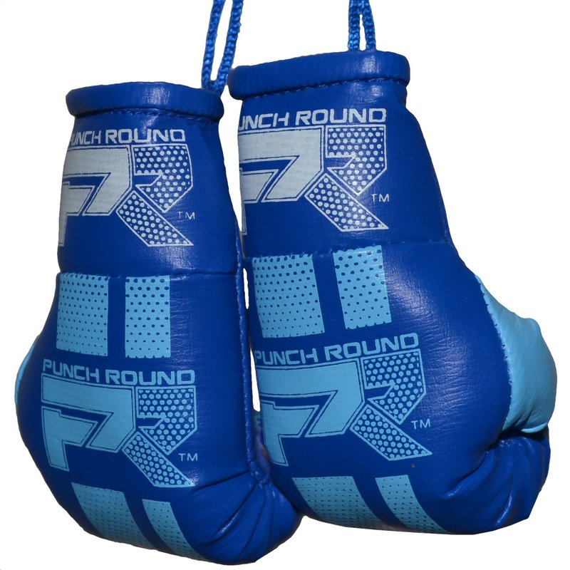 PunchR™  Punch Round Mini Carhanger Boxhandschuhe Blau Weiss