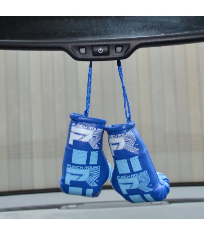 Punch Round Mini Carhanger Bokshandschoenen Blauw Wit