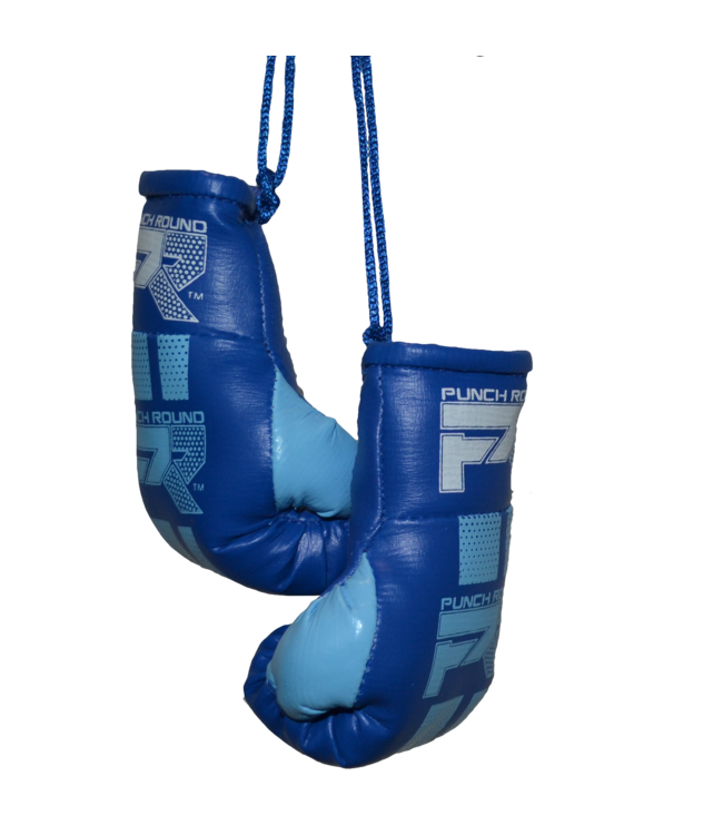 PunchR™  Punch Round Mini Carhanger Boxing Gloves Blue White