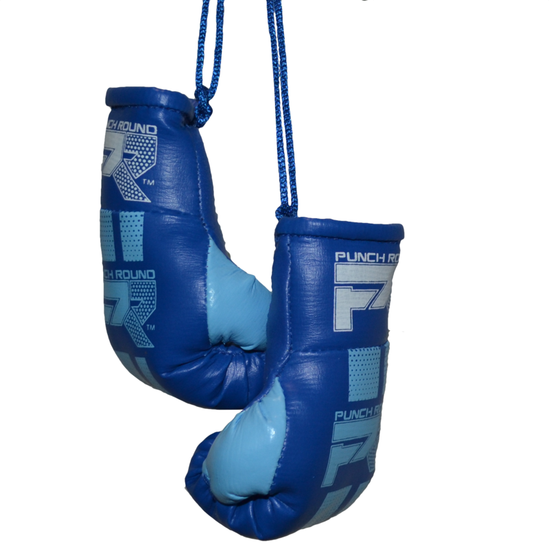 FIGHTWEAR DEUTSCHLAND - Mini Round Blau Boxhandschuhe Carhanger Punch SHOP Weiss