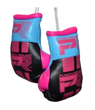 PunchR™  Punch Round Mini Carhanger Boxhandschuhe Schwarz Rosa Blau