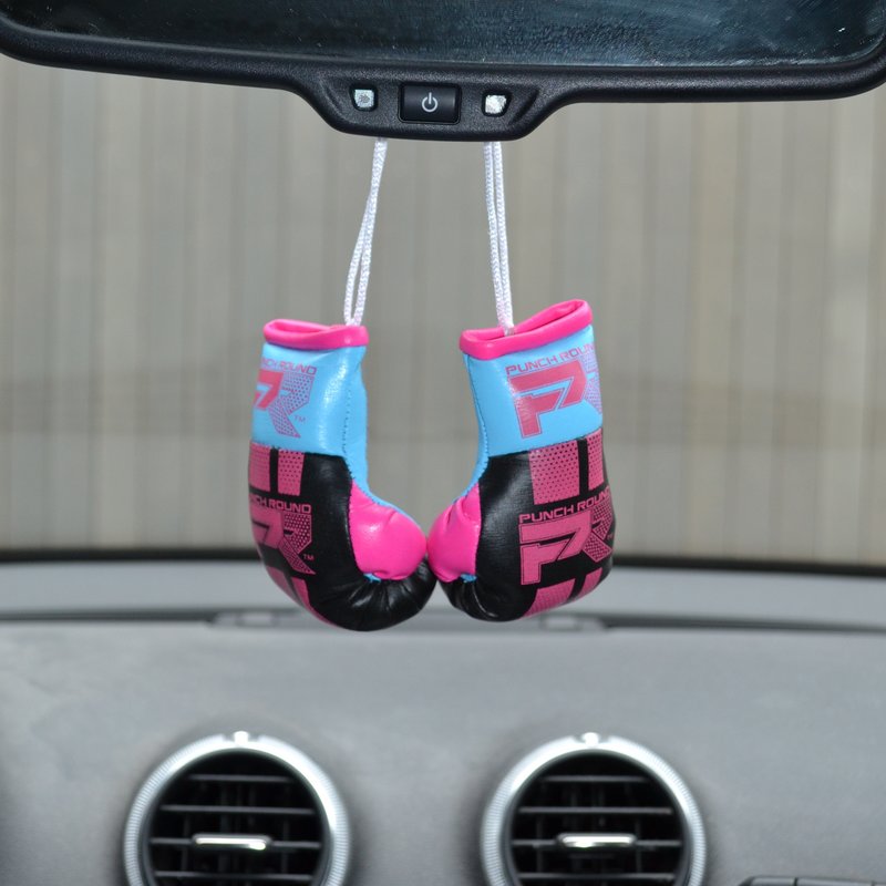 PunchR™  Punch Round Mini Carhanger Bokshandschoenen Zwart Roze Blauw