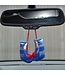 PunchR™  Punch Round Mini Carhanger Boxing Gloves Blue Silver Red