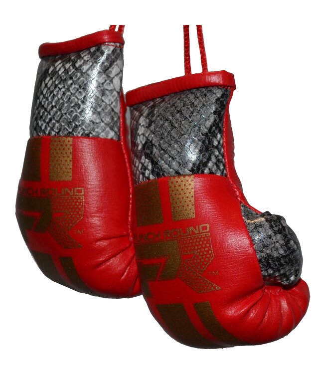 Punch Round Mini Carhanger Boxhandschuhe Schlange Rot Gold