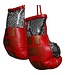 Punch Round Mini Carhanger Boxing Gloves Snake Red Gold