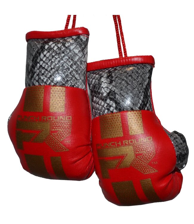 PunchR™  Punch Round Mini Carhanger Boxhandschuhe Schlange Rot Gold