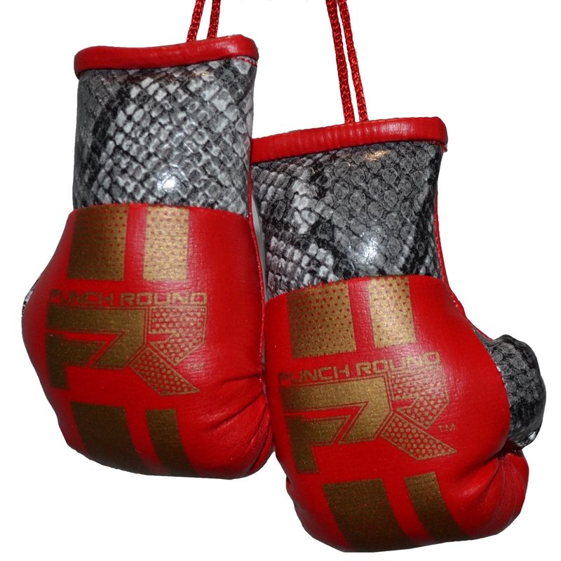 PunchR™  Punch Round Mini Carhanger Boxhandschuhe Schlange Rot Gold