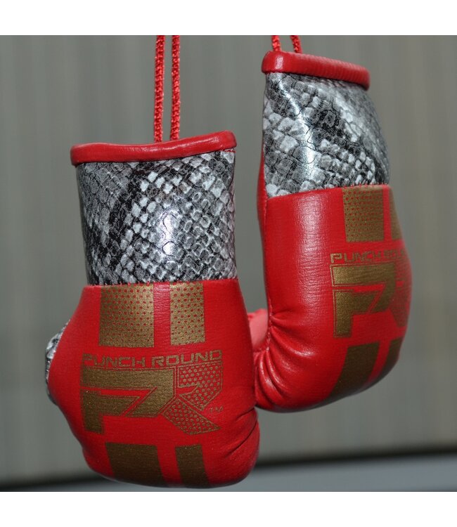 PunchR™  Punch Round Mini Carhanger Boxhandschuhe Schlange Rot Gold