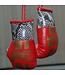 PunchR™  Punch Round Mini Carhanger Boxing Gloves Snake Red Gold