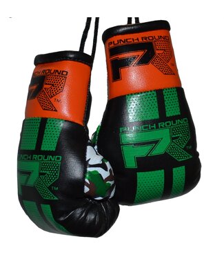 PunchR™  Punch Round Mini Carhanger Boxhandschuhe Schwarz Grün Orange
