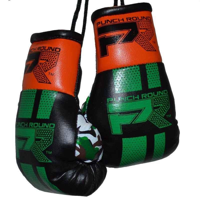 PunchR™  Punch Round Mini Carhanger Bokshandschoenen Zwart Groen Oranje