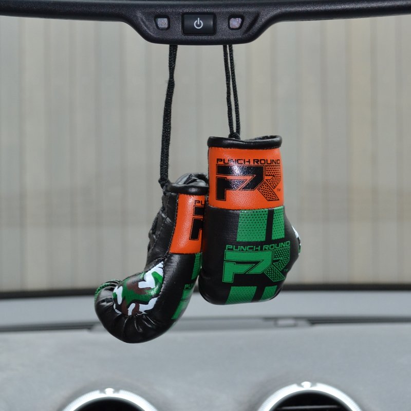 PunchR™  Punch Round Mini Carhanger Bokshandschoenen Zwart Groen Oranje