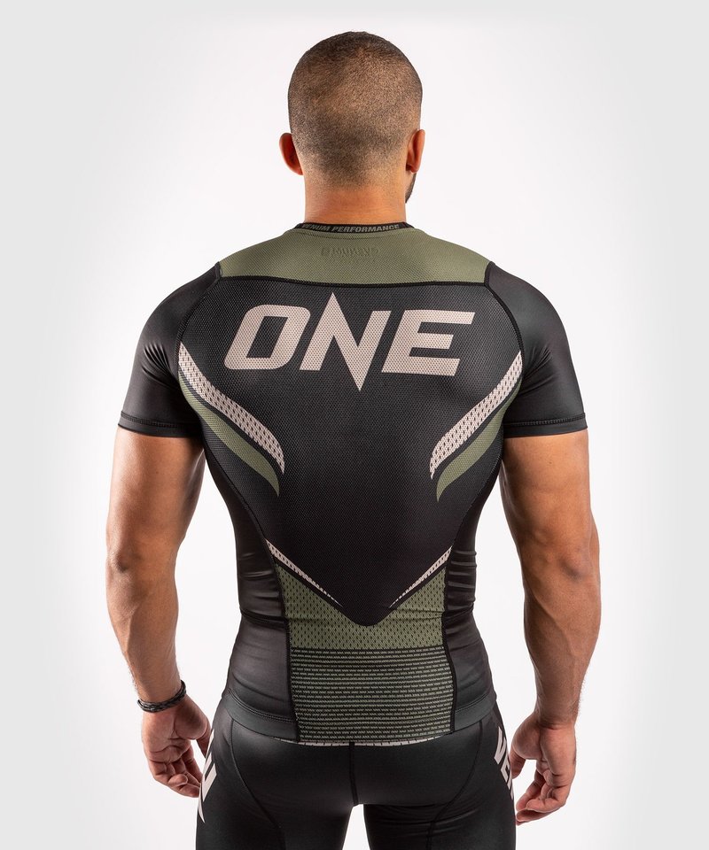 Venum Venum ONE FC Impact Rashguard S/S Black Khaki