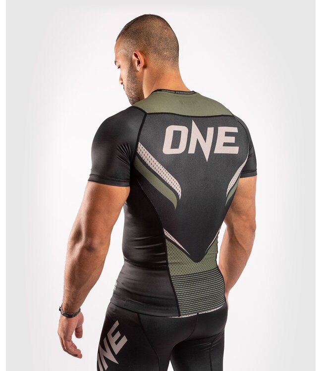 Venum ONE FC Impact Rashguard S/S Black Khaki