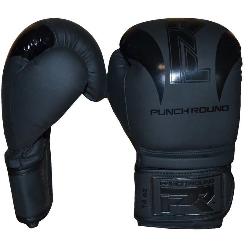 PunchR™  Punch Round SLAM Boxing Gloves Black on Black