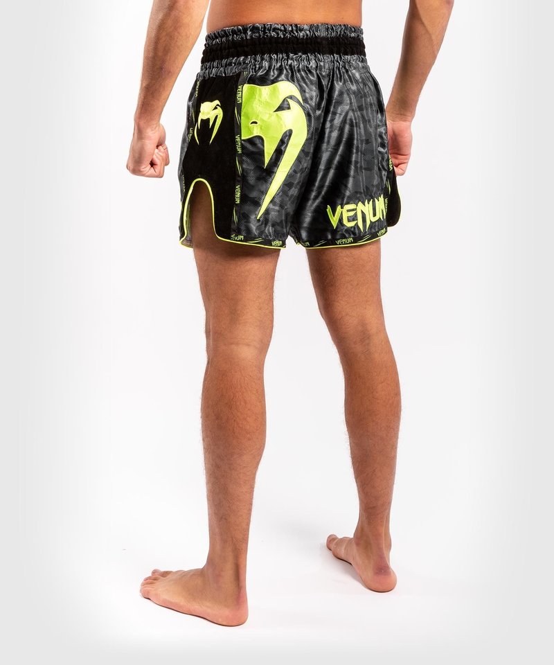 Venum Venum Giant Camo Muay Thai Kickboks Broekje Zwart Geel