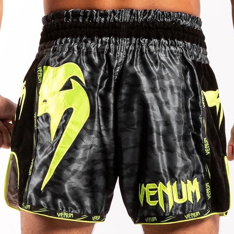 Venum Venum Giant Camo Muay Thai Kickboxing Shorts Black Yellow