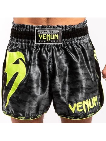 Venum Venum Giant Camo Muay Thai Kickboks Broekje Zwart Geel