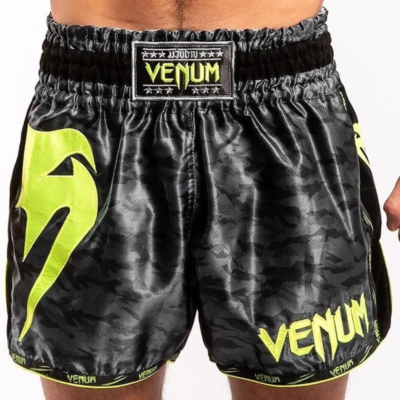 Venum Venum Giant Camo Muay Thai Kickboks Broekje Zwart Geel