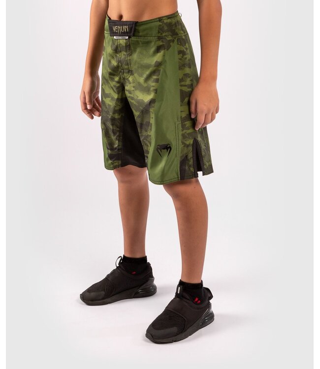 Venum Trooper Kids Fightshorts Forest Camo Zwart