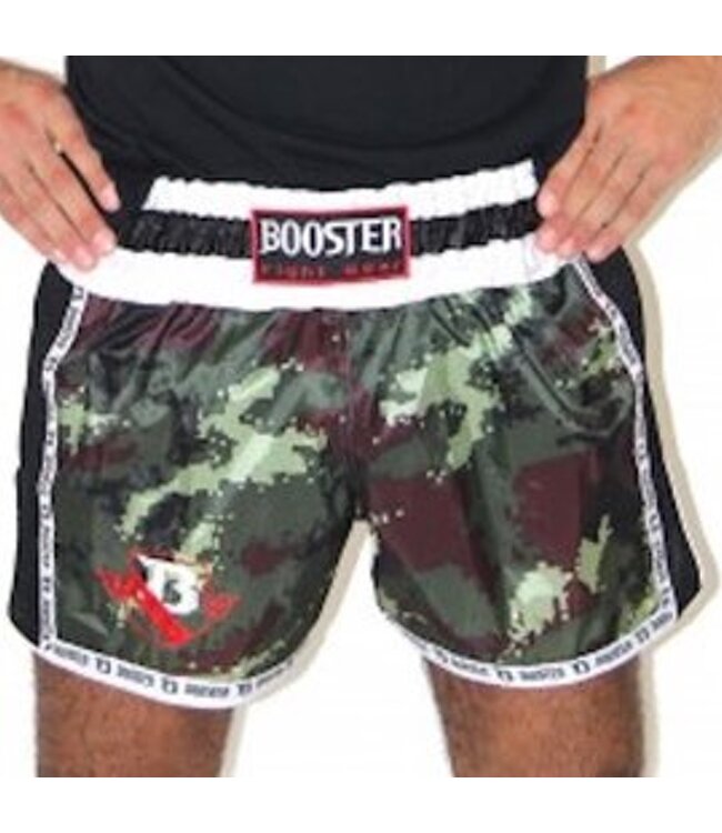 Booster Muay Thai Short TBT Pro 4.22 Camo Groen Kickboks Broekje