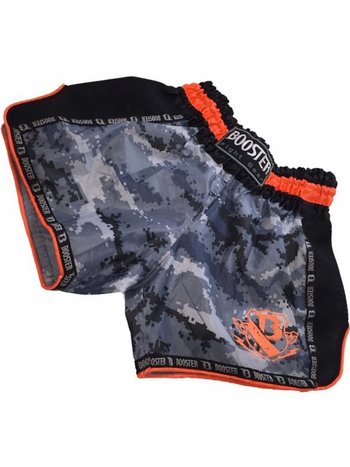 Booster Booster Kickboks Broekjes TBT Pro 4.23 Camo Grijs Oranje