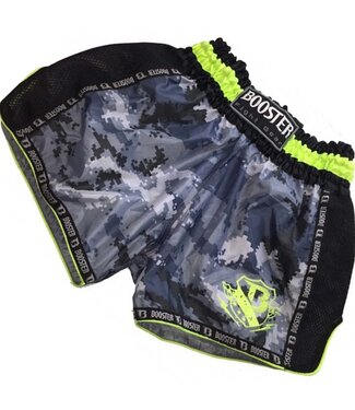 Booster Fightgear Booster Muay Thai Short TBT Pro 4.21 Camo Grey Yellow