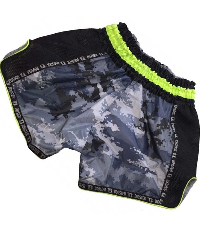 Booster Muay Thai Short TBT Pro 4.21 Camo Grau Gelb