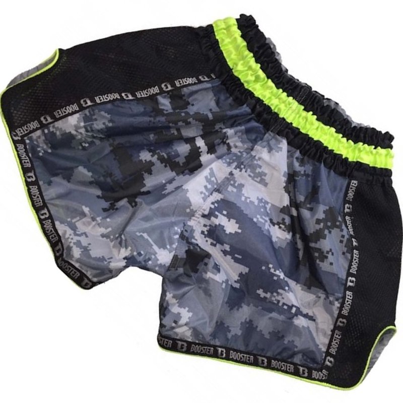 Booster Booster Muay Thai Short TBT Pro 4.21 Camo Grau Gelb