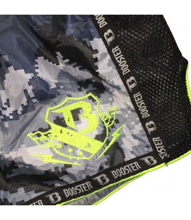 Booster Muay Thai Short TBT Pro 4.21 Camo Grey Yellow