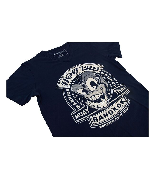 Booster Warrior Monkey T Shirt Navy Blauw