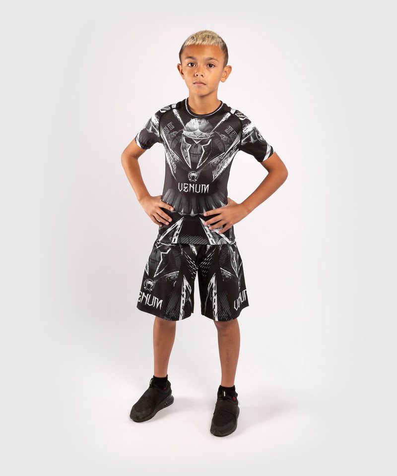 Venum Venum GLDTR 4.0 Kids Rash Guard Black White