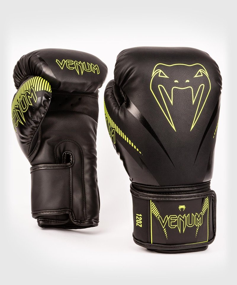 Venum Venum Impact Muay Thai Boxing Gloves Black Neo Yellow