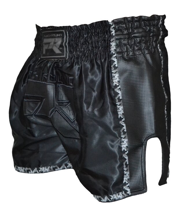 Punch Round Muay Thai Shorts Dull Carbon Camo