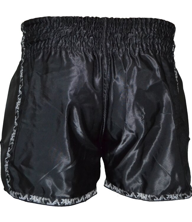 Punch Round Muay Thai Shorts Dull Carbon Camo