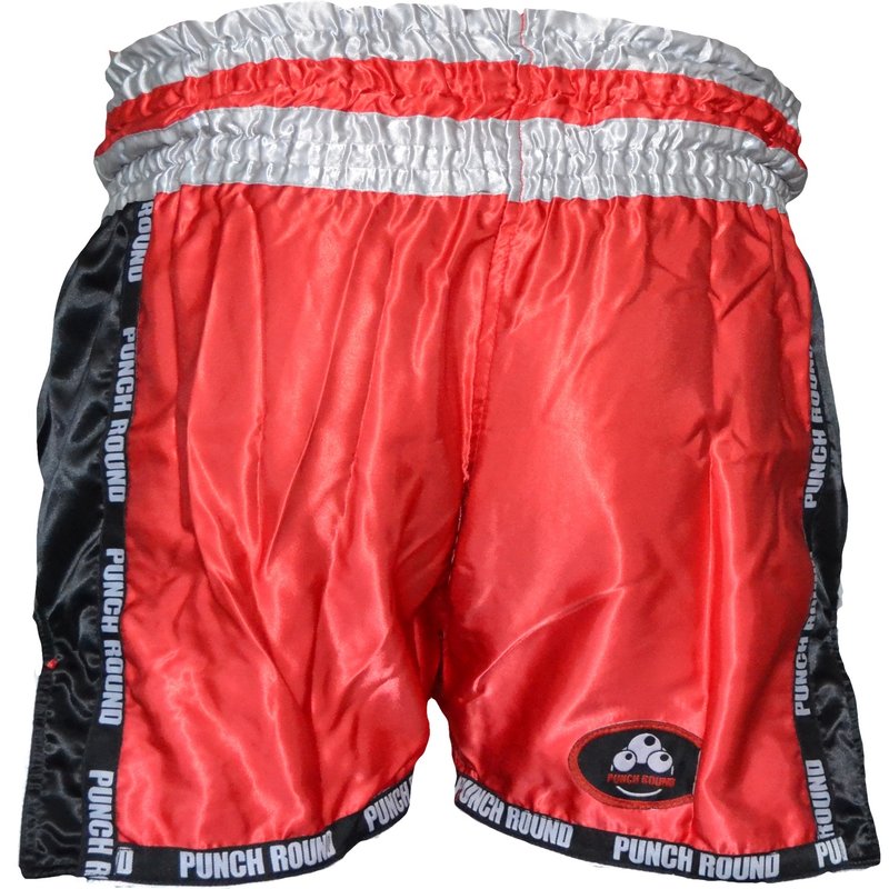 PunchR™  Punch Round™ Kickboxing Short Muay Thai Red