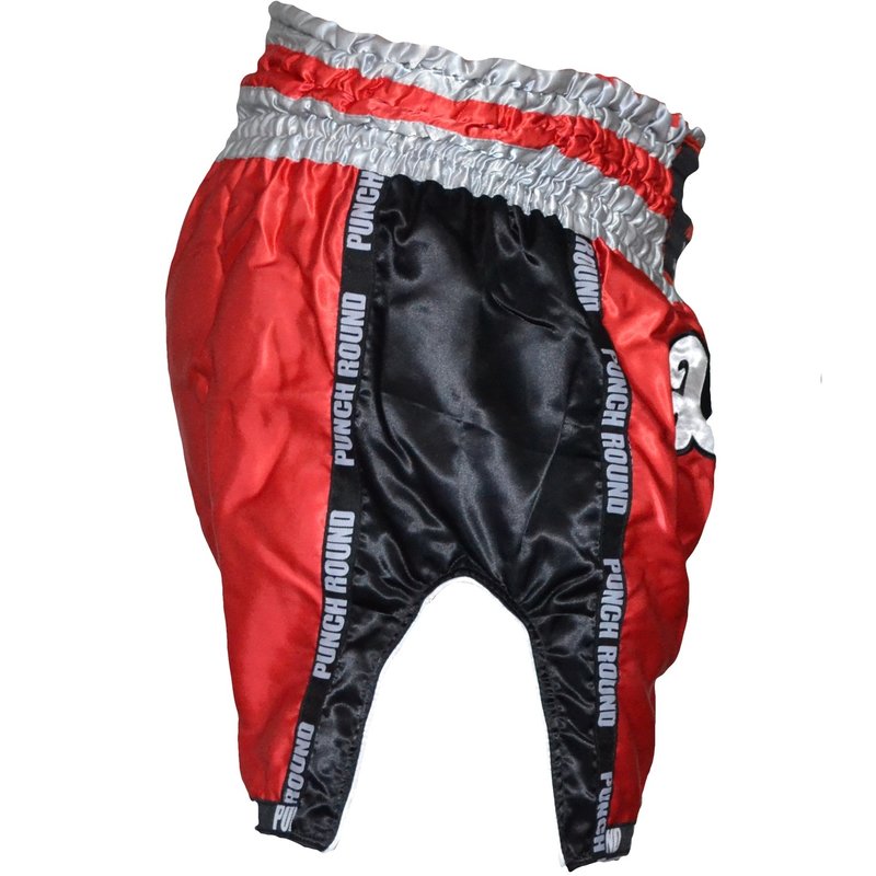 PunchR™  Punch Round™ Kickboxing Short Muay Thai Red