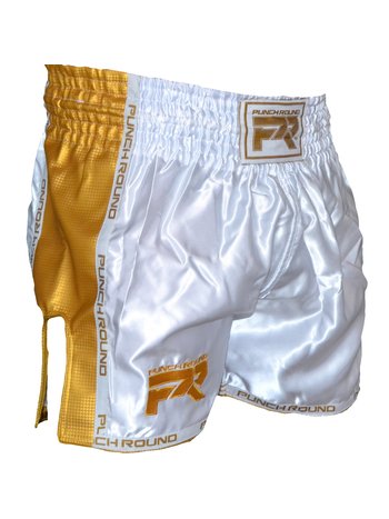 PunchR™  Punch Round™ Kickboks Broekje Carbon Wit Goud