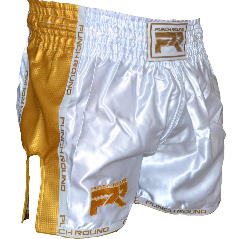 PunchR™  Punch Round™ Kickboks Broekje Carbon Wit Goud