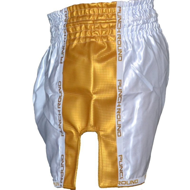 PunchR™  Punch Round™ Kickboks Broekje Carbon Wit Goud