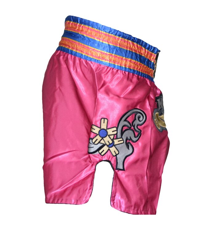 PunchR™  Punch Round™ Thaiboks Broekje Flower Kickboxing Shorts Pink MT11