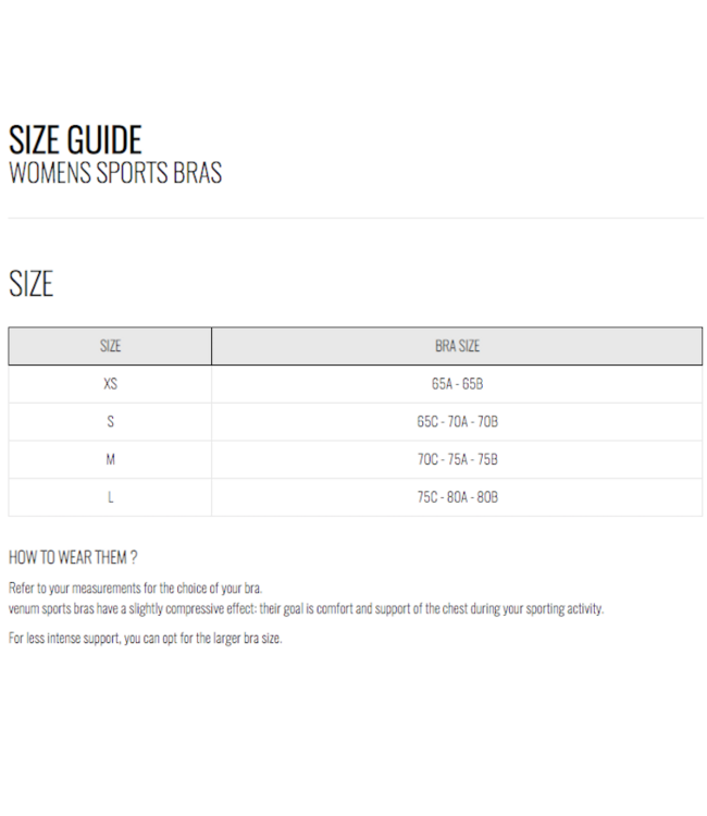 Venum Venum ONE FC Impact Sports Bra Black Black