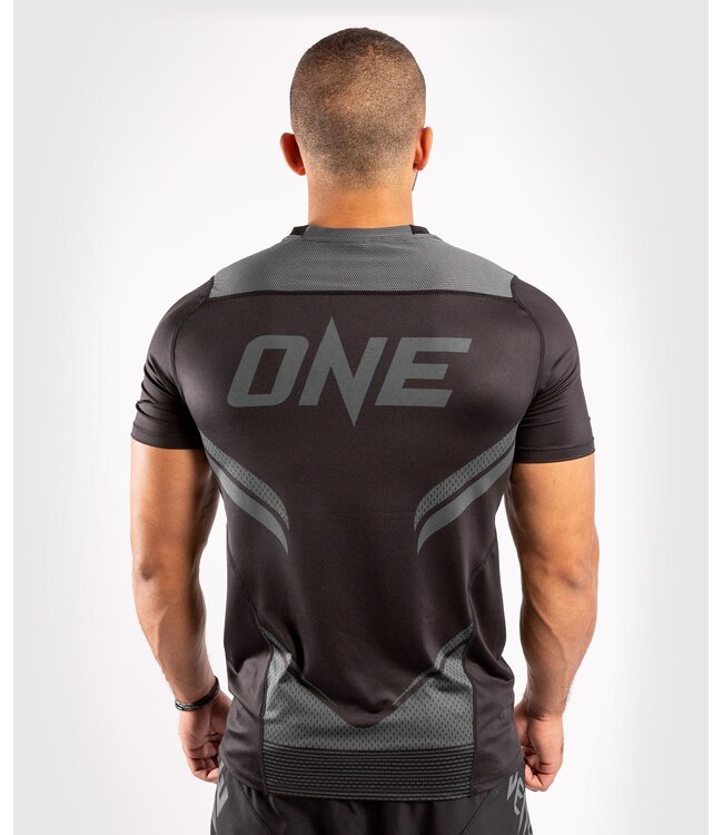 Venum ONE FC Impact Dry Tech T-Shirt Schwarz Schwarz