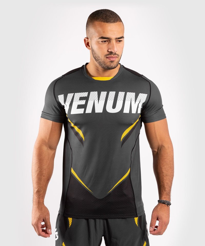 Venum Venum ONE FC Impact Dry Tech T-Shirt Grau Gelb