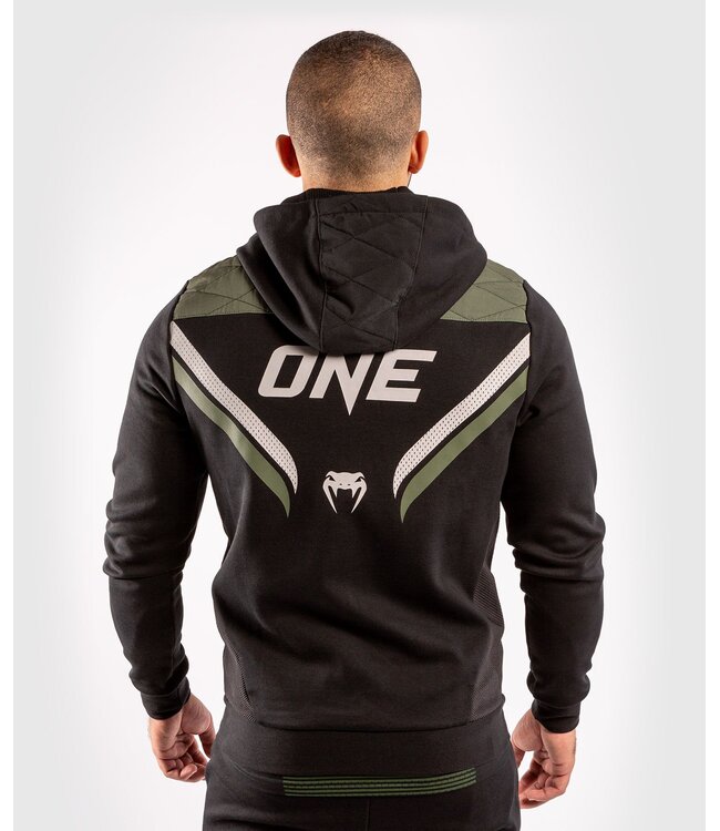 Venum ONE FC Impact Hoodie Schwarz Khaki