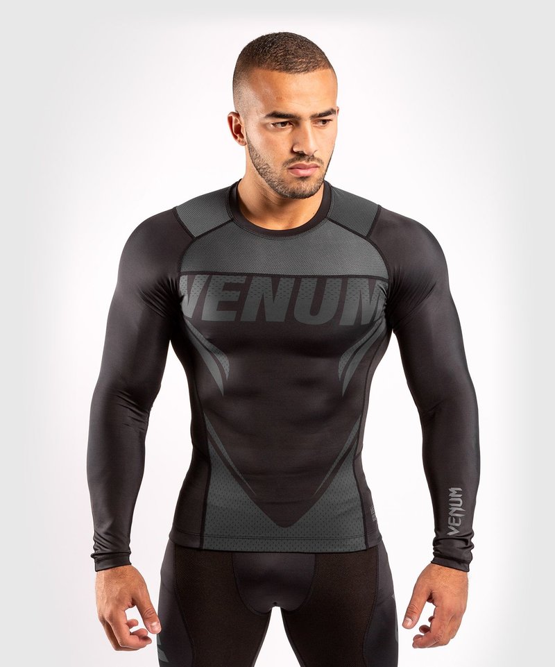 Venum Venum ONE FC Impact Rashguard L/A Schwarz Schwarz