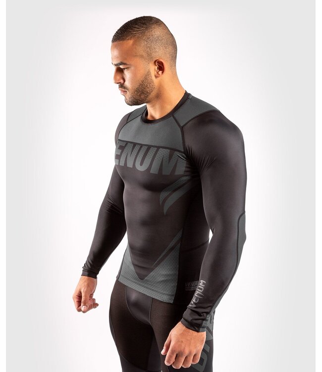Venum ONE FC Impact Rashguard Long Sleeves Black Black